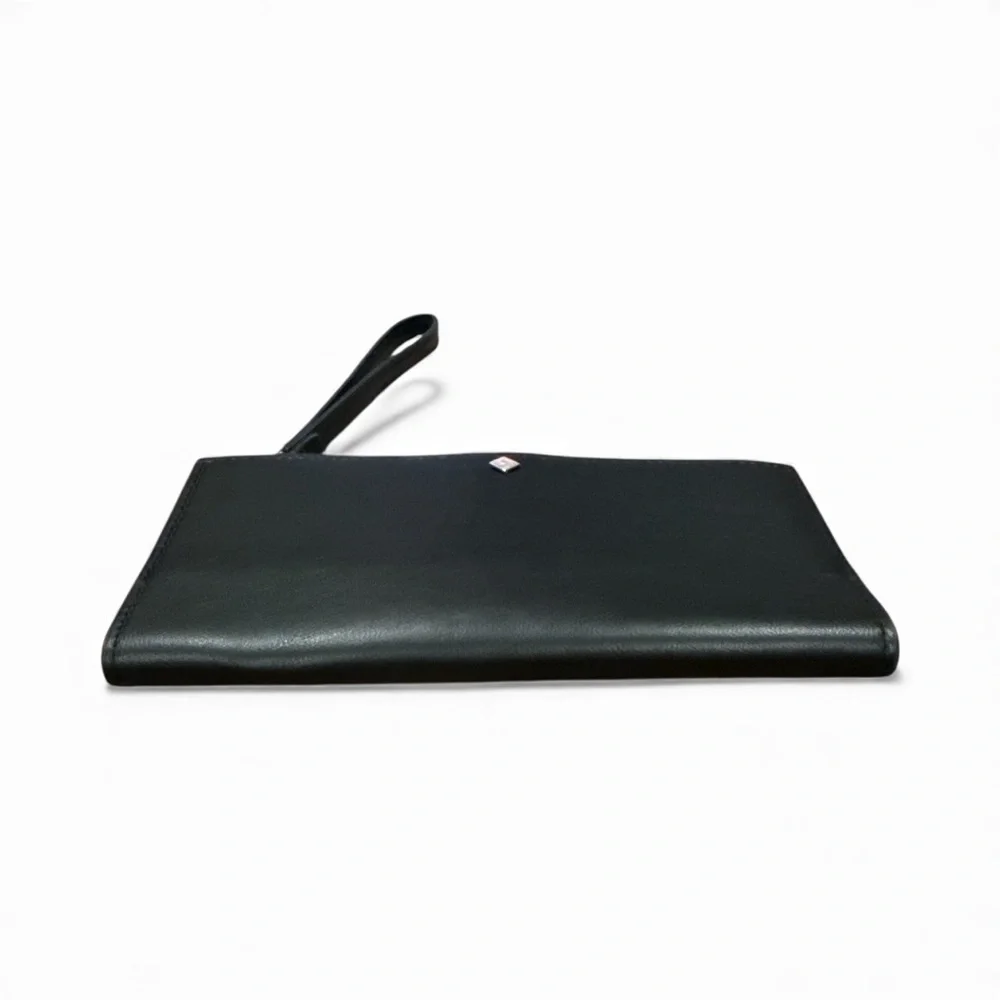 On 34th Elegant Black Wristlet with Gold Accent